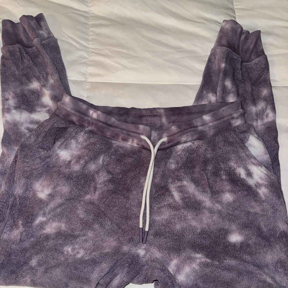 Kids Purple Tie-Dye Sweatpants